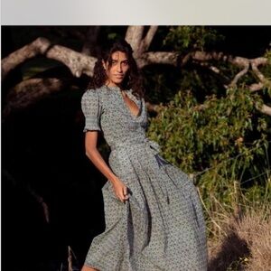 Daughters of India Green Midi Dress